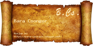 Bara Csongor névjegykártya