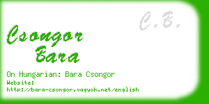 csongor bara business card